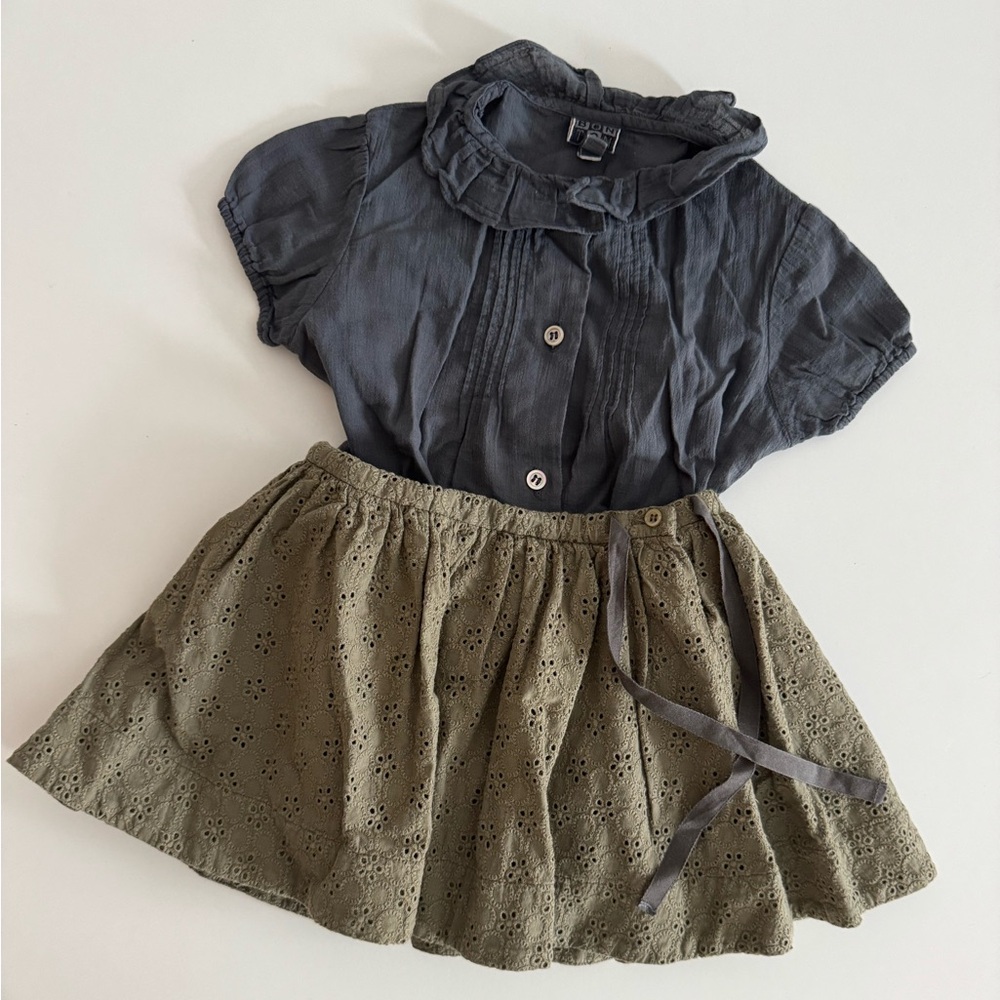 BONPOINT Olive Eyelet SKIRT